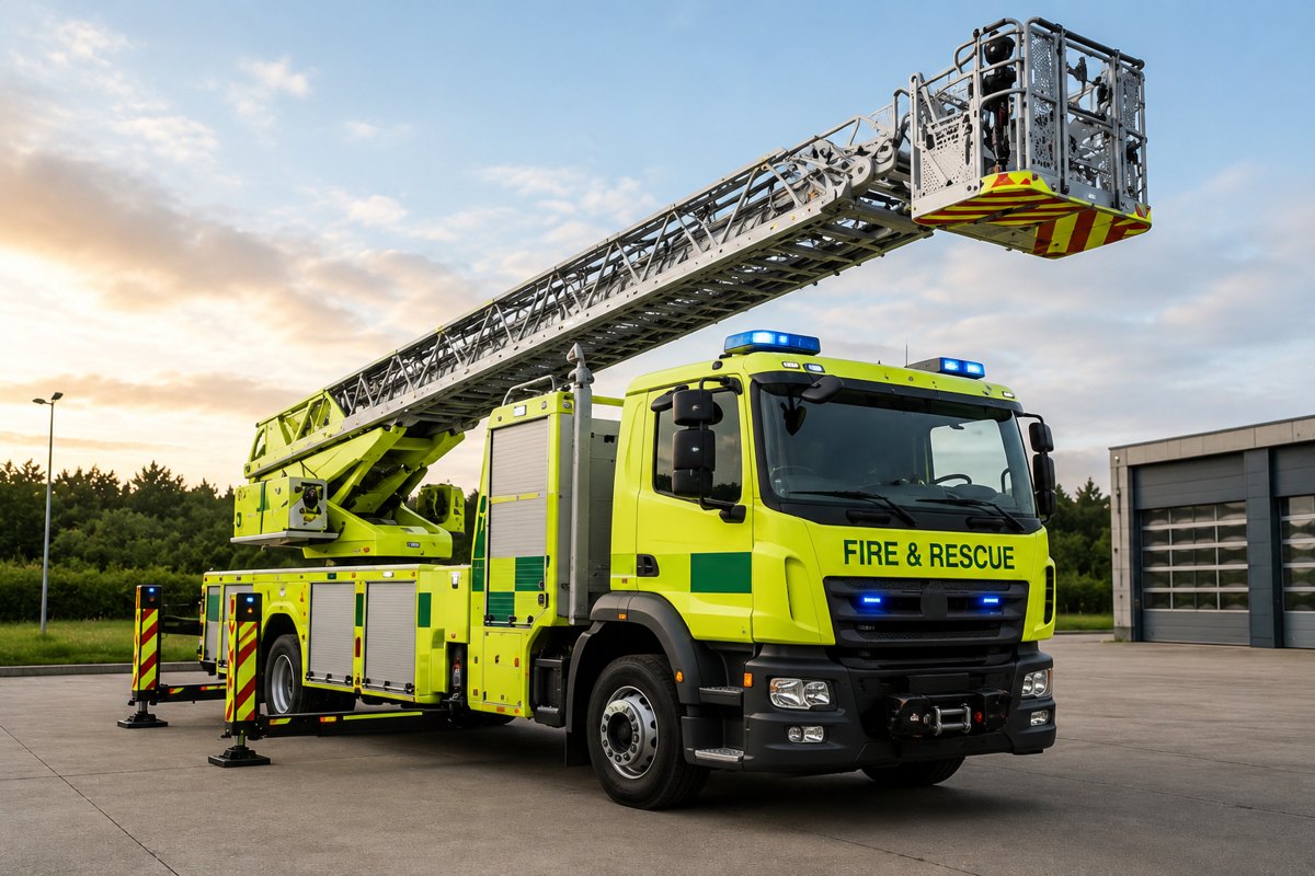 Fire & rescue turntable ladder truck